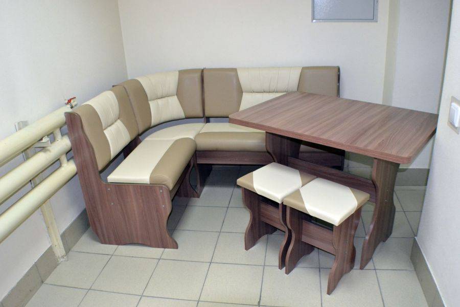 кухонный уголок уют 2, ясень шимо темный, к/з капучино + молочный в Прокопьевске