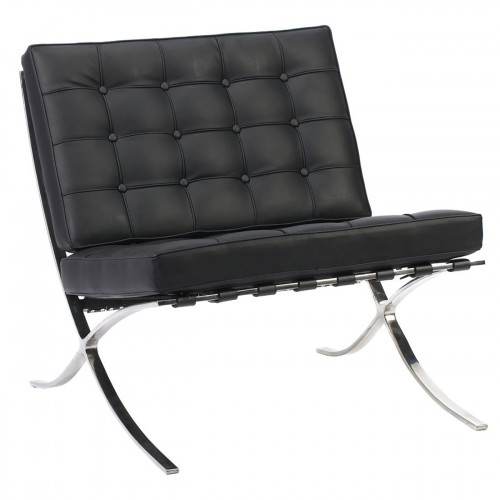 кресло barcelona chair экокожа черное в Прокопьевске
