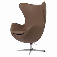 кресло egg chair кожа коричневое в Прокопьевске