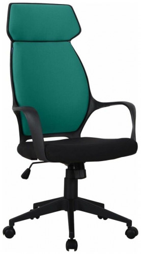 кресло для руководителя alsav кресла al 767, обивка: текстиль, цвет: ткань черная/зеленая в Прокопьевске