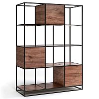стеллаж kvadra 3 black американский орех в Прокопьевске