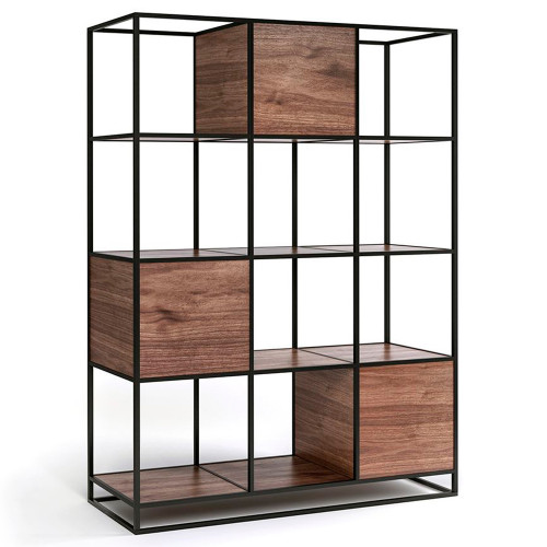 стеллаж kvadra 3 black американский орех в Прокопьевске