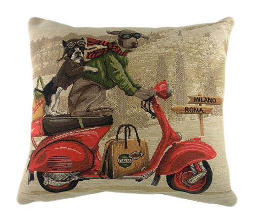 подушка с картинкой scooter dogs red в Прокопьевске