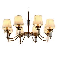 люстра walters 8 от delight collection прозрачная/бежевая/латунь в Прокопьевске
