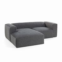 диван блок sofa двухместный левый угол черный от la forma (ex julia grup) в Прокопьевске