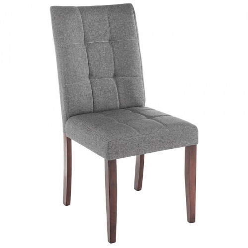 стул деревянный madina dark walnut / fabric grey в Прокопьевске