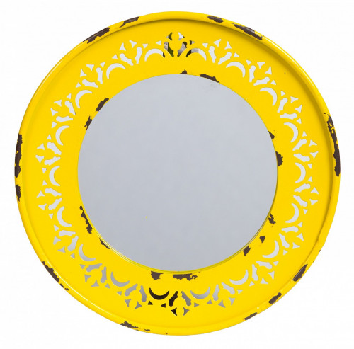 зеркало круглое металлическое желтое fiesta yellow в Прокопьевске