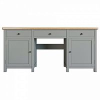 большой рабочий стол jules verne 3 ящика и 2 дверки в сером цвете в Прокопьевске