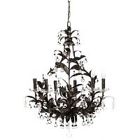 люстра 19th c. rococo iron & smoke crystal round чёрная в Прокопьевске