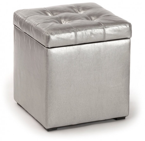 пуф шарм-дизайн люкс с ящиком серебро в Прокопьевске