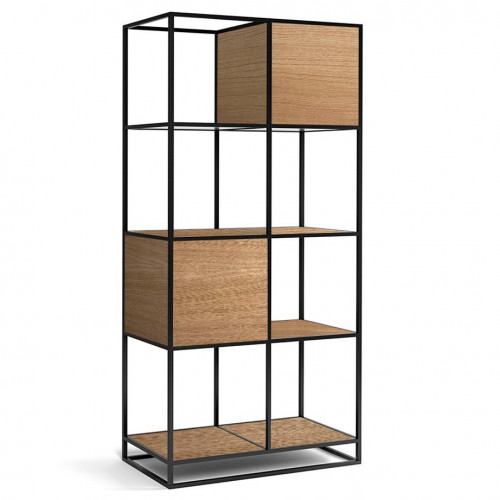 стеллаж kvadra 2 black темный дуб в Прокопьевске