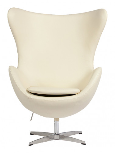 кресло egg chair кожа кремовое в Прокопьевске