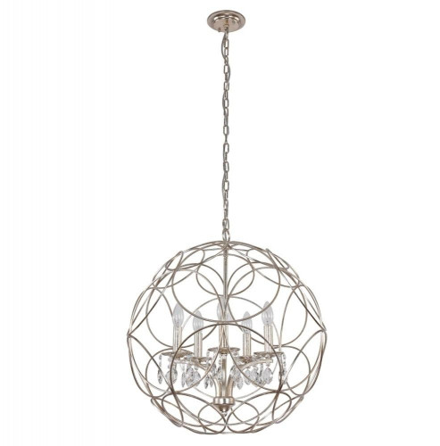 подвесная люстра crystal lux aria sp5 silver в Прокопьевске
