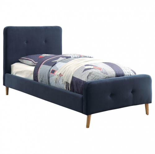 кровать button tufted flannelette navy 90х200 в Прокопьевске