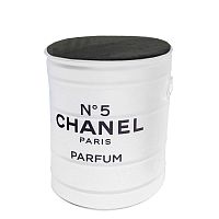 декоративная бочка- пуф chanel №5 white m в Прокопьевске