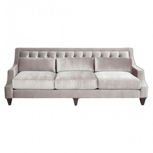 диван tufted прямой серый в Прокопьевске