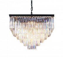 люстра odeon square 80 черное основание, прозрачное стекло в Прокопьевске