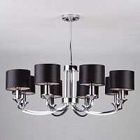 подвесная люстра eurosvet diana 60067/8 хром черная в Прокопьевске