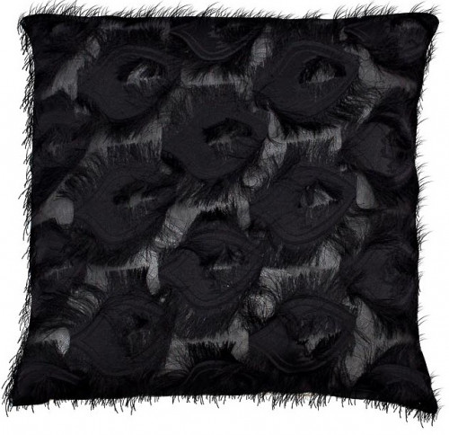 подушка квадратная черная с кисточками 45х45 см в Прокопьевске
