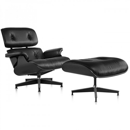 кресло eames style lounge chair черное в Прокопьевске