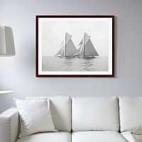 картина: яхты релайнс и шемрок третий (регата), 1904г в Прокопьевске