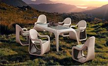 комплект мебели из ротанга патио fox бежевый на 4 персоны в Прокопьевске