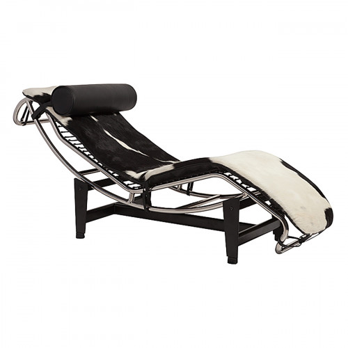 шезлонг chaise longue lc4 черно-белый в Прокопьевске