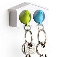 держатель+брелок для ключей двойной mini sparrow зеленый-голубой в Прокопьевске