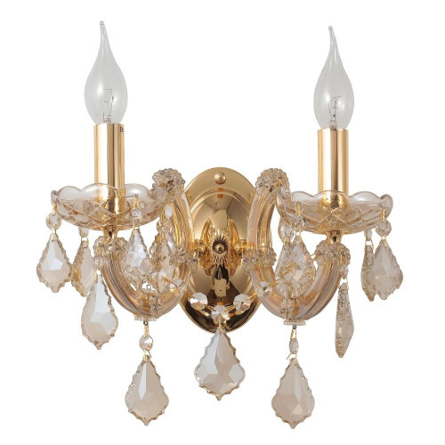 бра crystal lux ines ap2 gold/amber в Прокопьевске