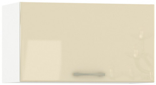 шкаф навесной горизонтальный 600 кухня сандра ваниль глянец/белый, дверь открывается вверх в Прокопьевске