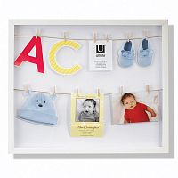 панно с зажимами для 12 фотографий clothesline белое в Прокопьевске