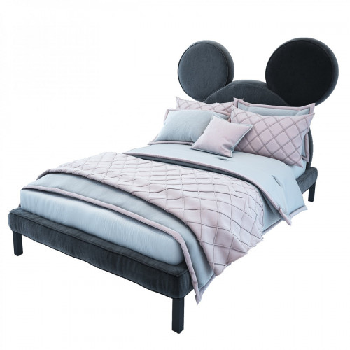 кровать двуспальная 160х200 серая mickey mouse в Прокопьевске