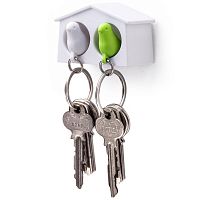 держатель+брелок для ключей двойной mini sparrow белый-зеленый в Прокопьевске