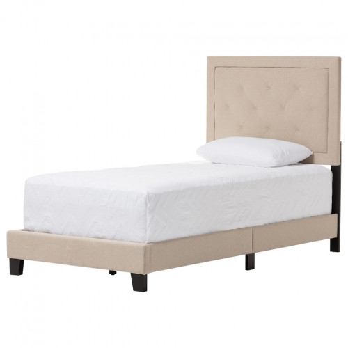 кровать paris linen upholstered beige 120х200 в Прокопьевске