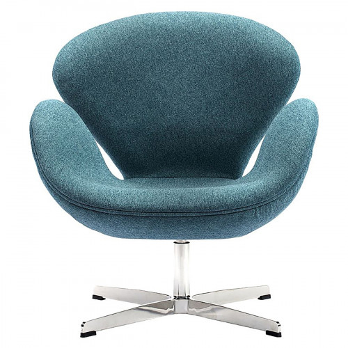 кресло swan chair сине-зеленое в Прокопьевске