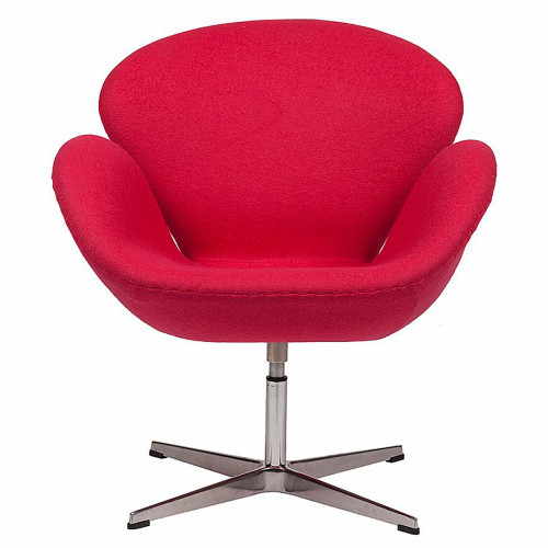 кресло swan chair шерсть красное в Прокопьевске