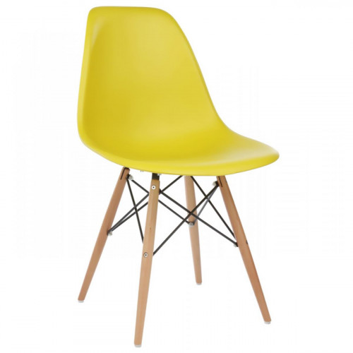 стул деревянный eames pc-015 yellow в Прокопьевске