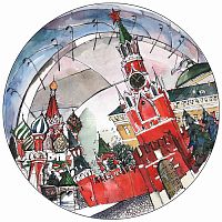 тарелка сувенирная спасская башня в Прокопьевске