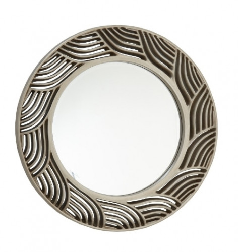 зеркало круглое серебряное в резной раме fiore в Прокопьевске