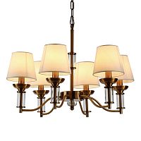 люстра walters 6 от delight collection прозрачная/бежевая/латунь в Прокопьевске