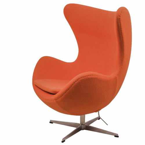 кресло egg chair шерсть оранжевое в Прокопьевске
