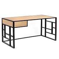 рабочий стол millenium lite 2 black светлый дуб в Прокопьевске