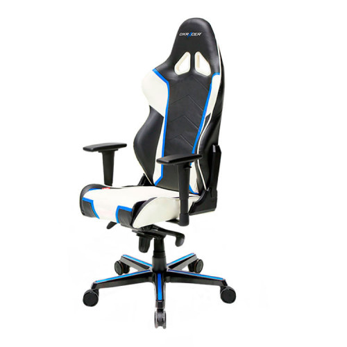 кресло геймерское dxracer racing черно-бело-синее в Прокопьевске