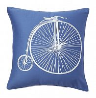 подушка с ретро-велосипедом retro bicycle blue в Прокопьевске