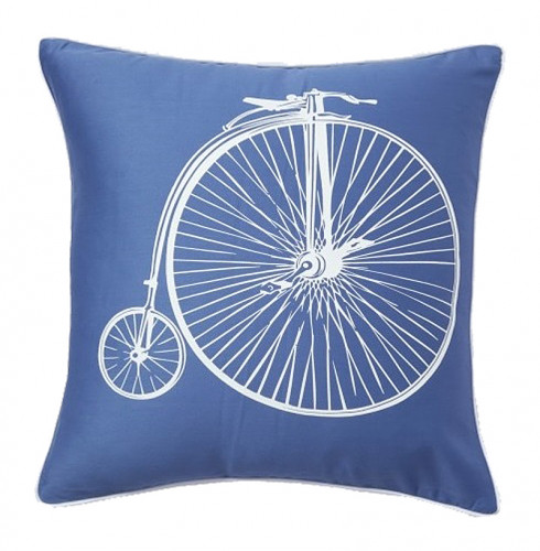 подушка с ретро-велосипедом retro bicycle blue в Прокопьевске