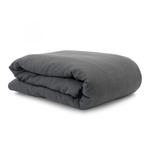 пододеяльник изо льна темно-серого цвета essential 200х200 в Прокопьевске