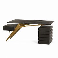 дизайнерский письменный стол деревянный черный bullard black в Прокопьевске