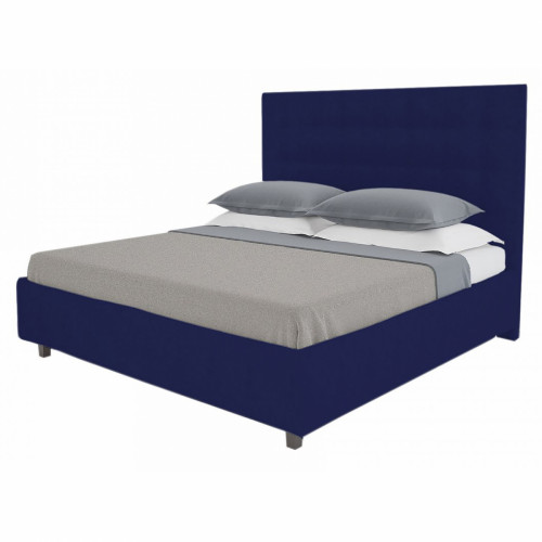 кровать royal black 90х200 велюр синий р в Прокопьевске