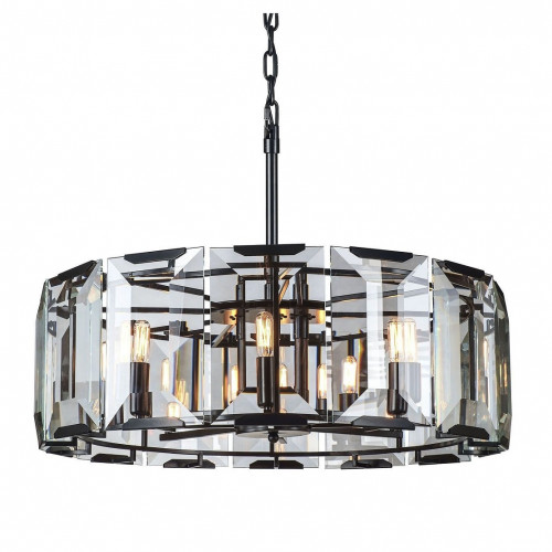 люстра harlow round d75 черное основание, прозрачное стекло в Прокопьевске