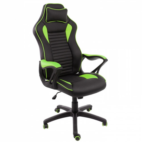 кресло компьютерное leon черное-зеленое в Прокопьевске